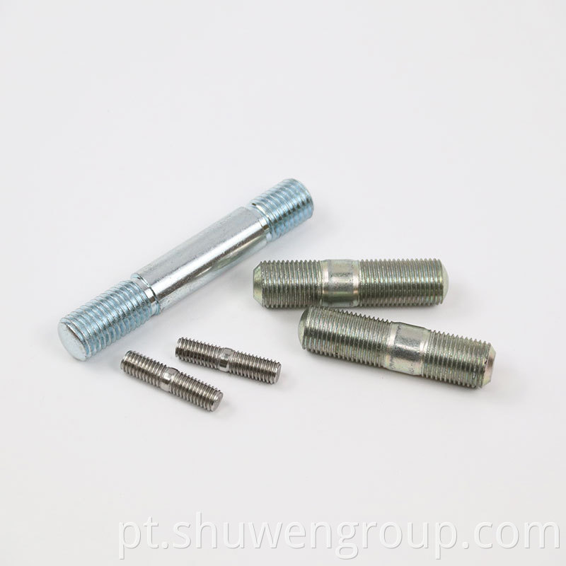 Steel Zinc Double End Stud For Agricultural Machinery
